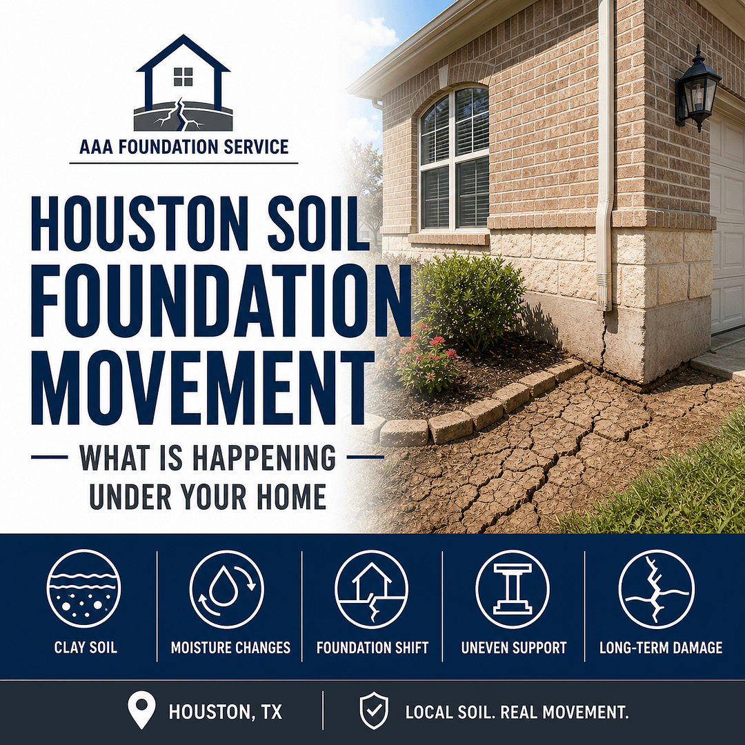 Houston Soil and Foundation Movement, What Is Happening Under Your Home